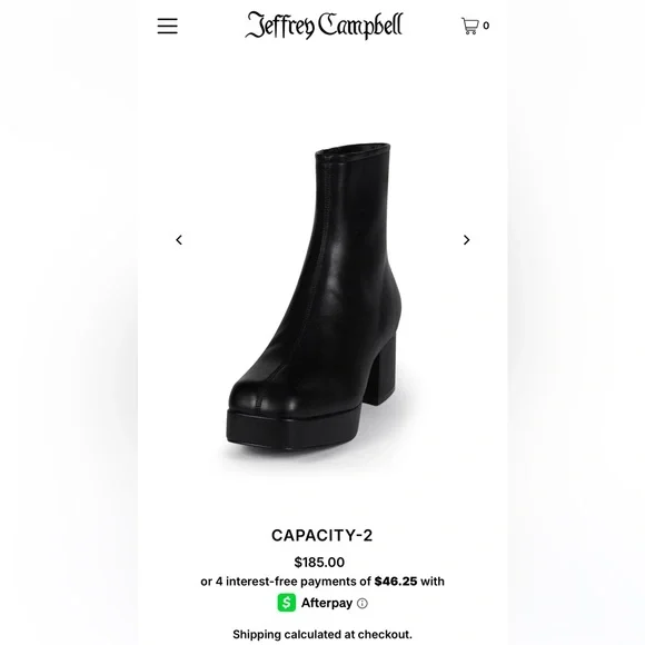 Jeffrey Campbell Black Heeled Booties - Picture 1 of 5